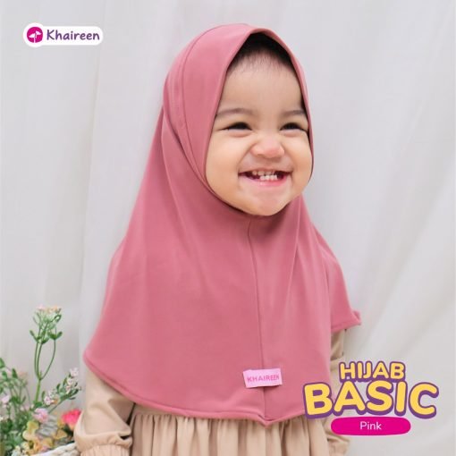 Pakaian Anak - Khaireen Hijab Basic (Pink)