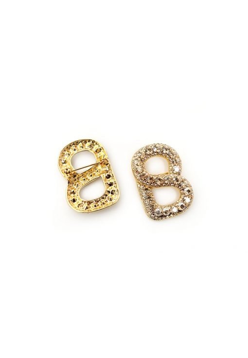 ButtonScarves Luxe Signature Gleaming Brooch - Golden - Gambar 2