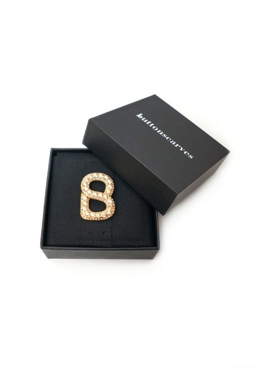 ButtonScarves Luxe Signature Gleaming Brooch - Golden