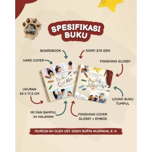 Boardbook "Ibuku Cintaku & Ayahku Jagoanku" by Haum Publishing - Gambar 3