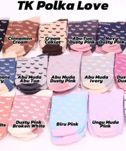 Kaos Kaki Anak Sashee Polka Love Rajut