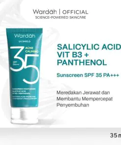 Wardah UV Shield Acne Calming Sunscreen Moisturizer SPF 35