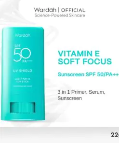 Wardah UV Shield Light Matte Sun Stick - Sunscreen Wajah SPF 50 PA++++