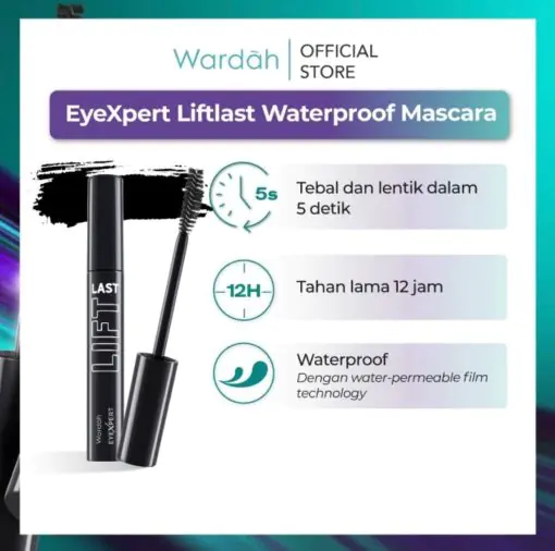 Wardah EyeXpert Liflast Waterproof Mascara - Melentikan Tahan Lama