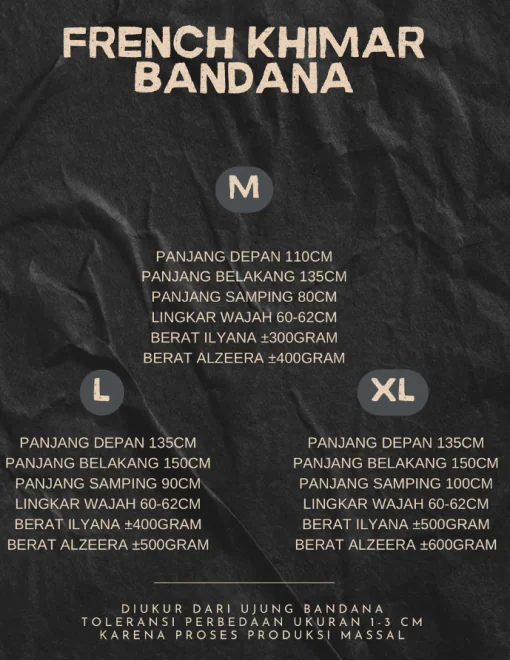 French Khimar Bandana - Gambar 5