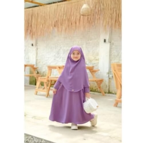 Gamis Syar'i Anak Aisyah Set - Gambar 3