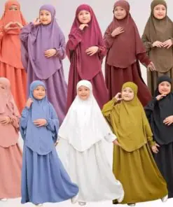 Gamis Syar'i Anak Maryam Set Bergo