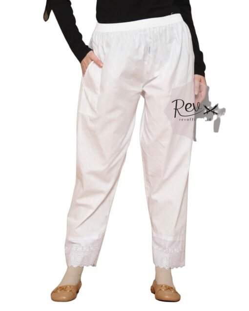 Celana Renda Twill Putih - Gambar 2