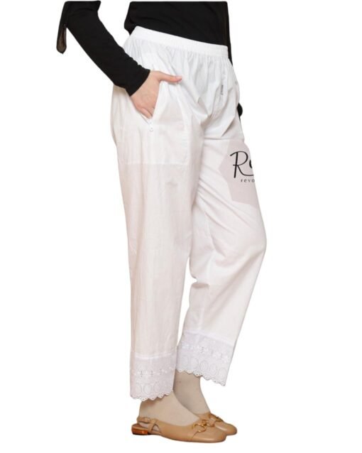 Celana Renda Twill Putih