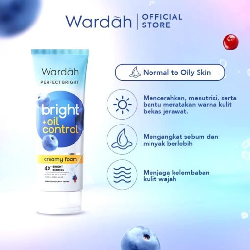 Wardah Perfect Bright Creamy Foam Bright + Oil Control - Gambar 2